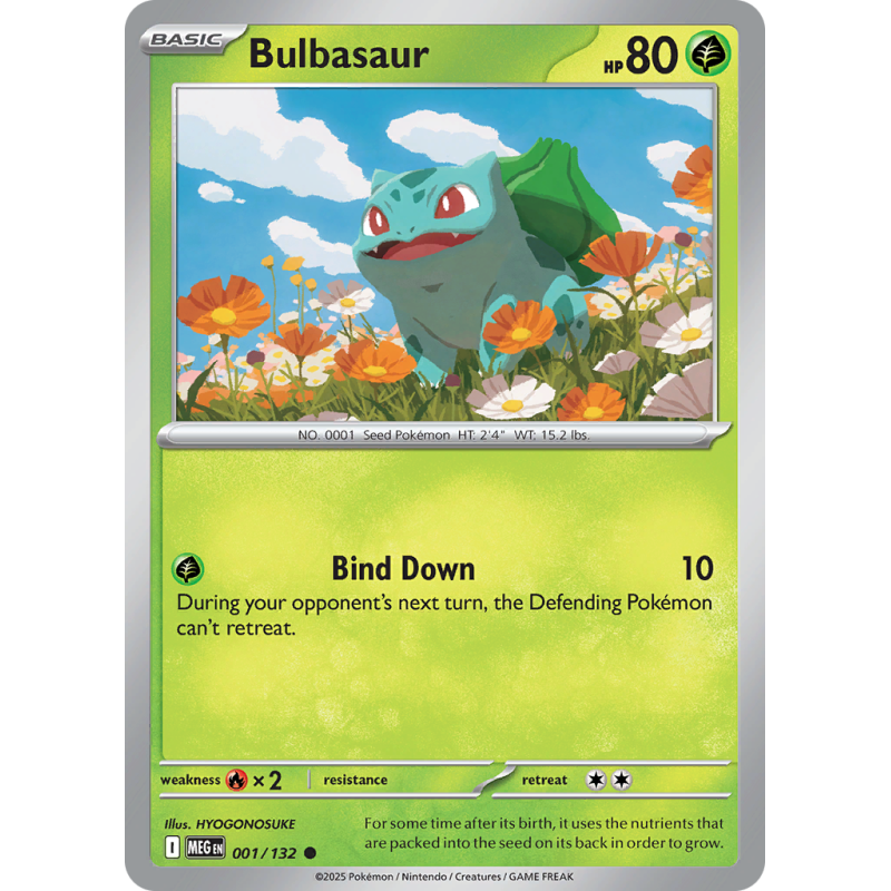 Bulbasaur 001/132 Mega Evolution.