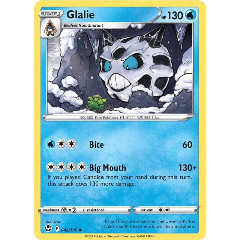 Glalie 042/195 Silver Tempest.