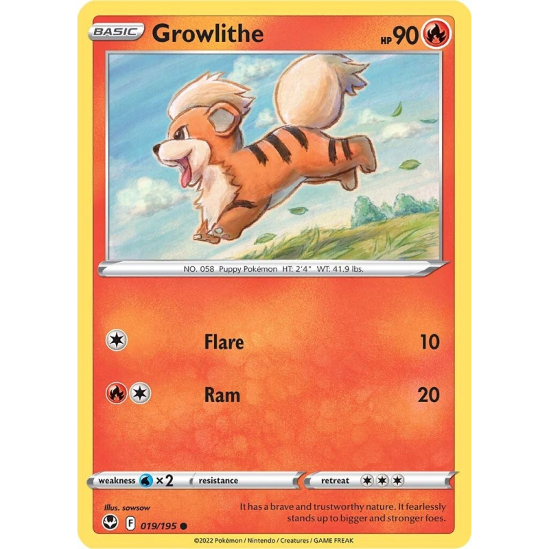 Growlithe 019/195 Silver Tempest.