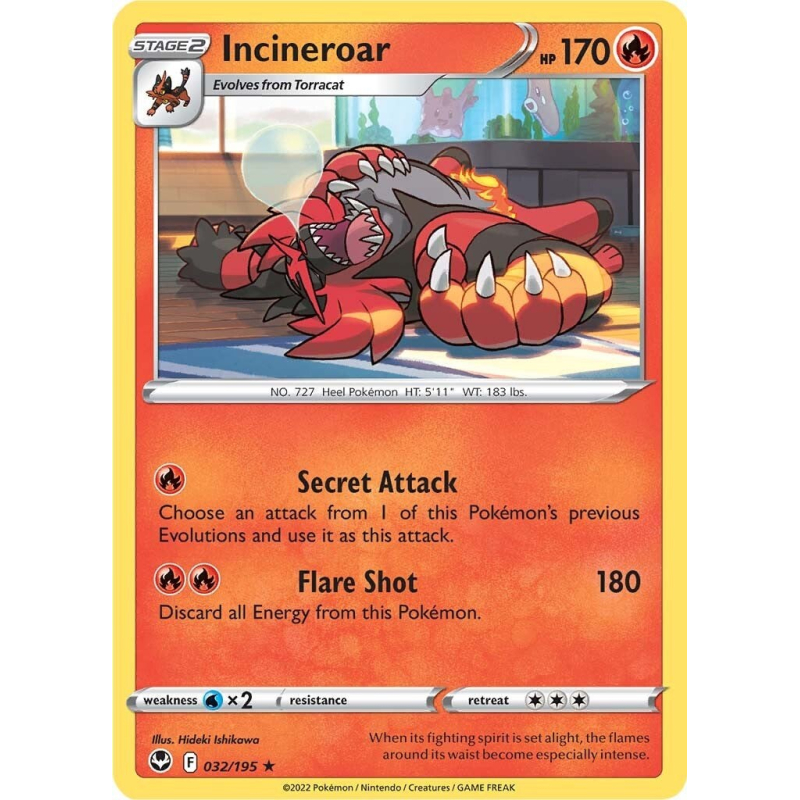 Incineroar 032/195 Silver Tempest.