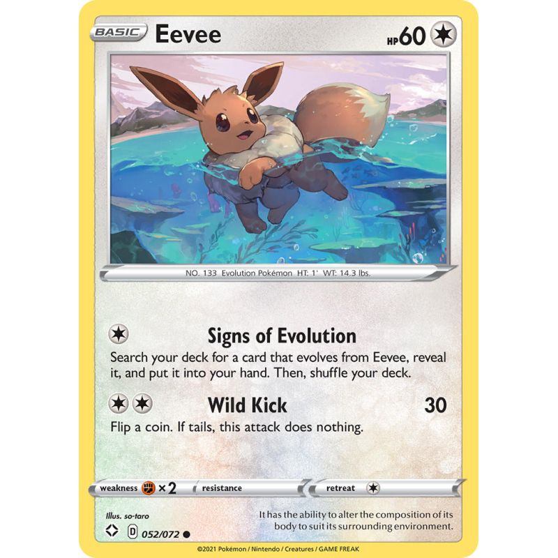 Eevee 052/072 Shining fates.
