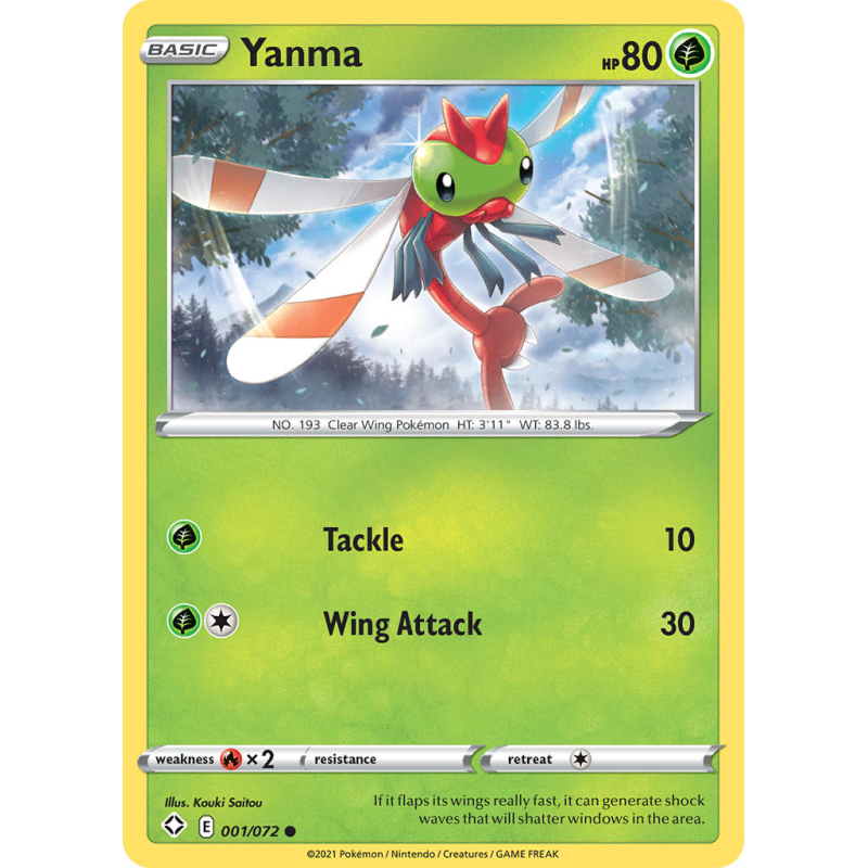 Yanma 001/072 Shining fates.