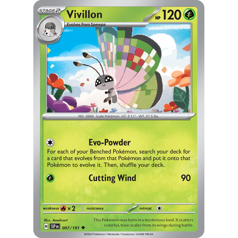 Vivillon 007/191 Surging Sparks.