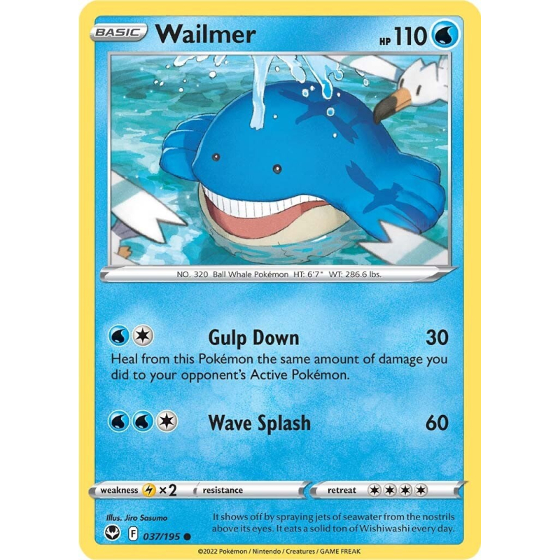 Wailmer 037/195 Silver Tempest.